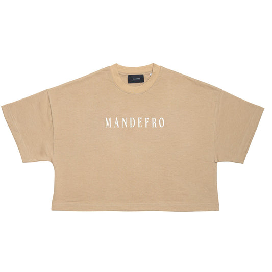Women's Mandefro Cropped Tee in Croissant