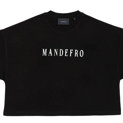 Women's Mandefro Cropped Tee in Black